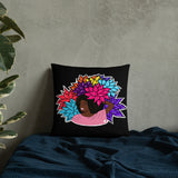 Beauty with Flowers - Throw Pillow