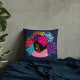 Beauty with Flowers - Throw  Pillow