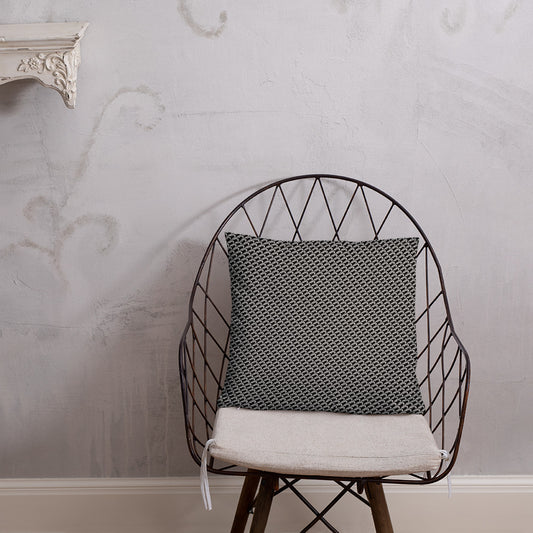 Beautiful Beloved Flourish (silver/black) - Throw Pillow