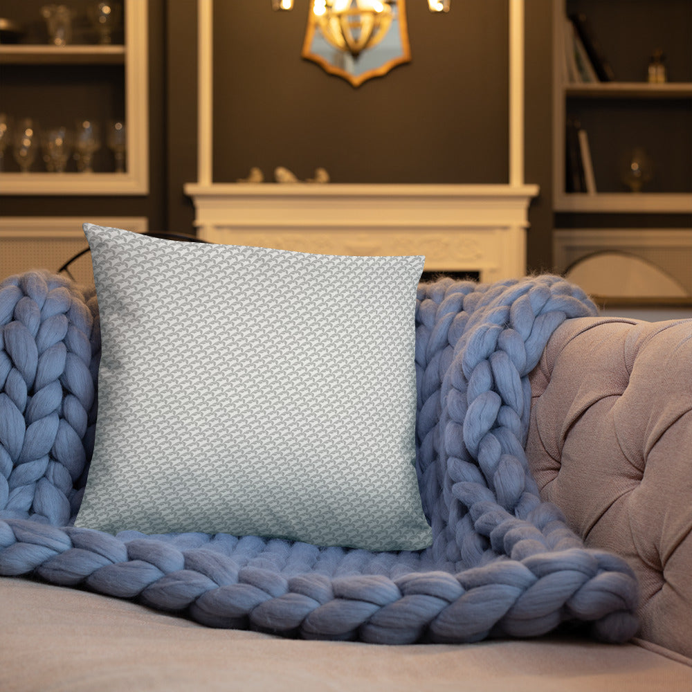 Beautiful Beloved Flourish (silver/white) - Throw Pillow