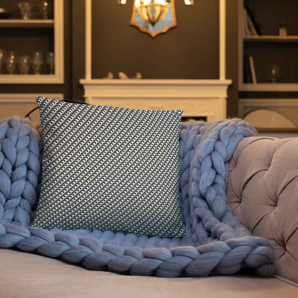 Beautiful Beloved Flourish (black/white) - Throw Pillow