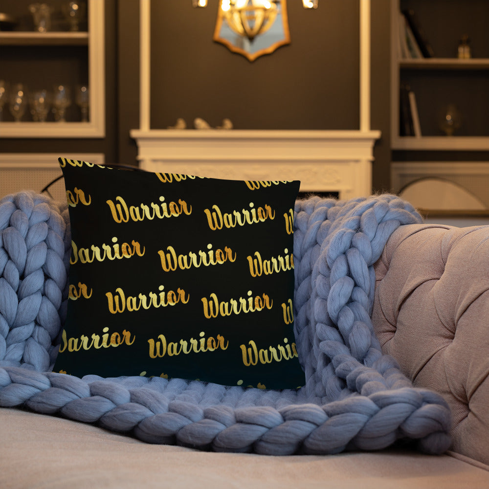 Gold and Bold Warrior - Throw Pillow