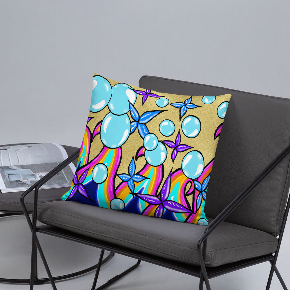 Bubble Rave - Throw Pillow