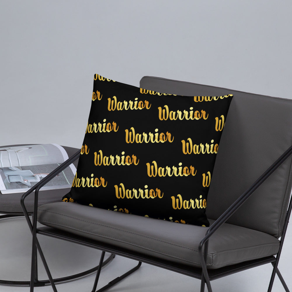 Gold and Bold Warrior - Throw Pillow