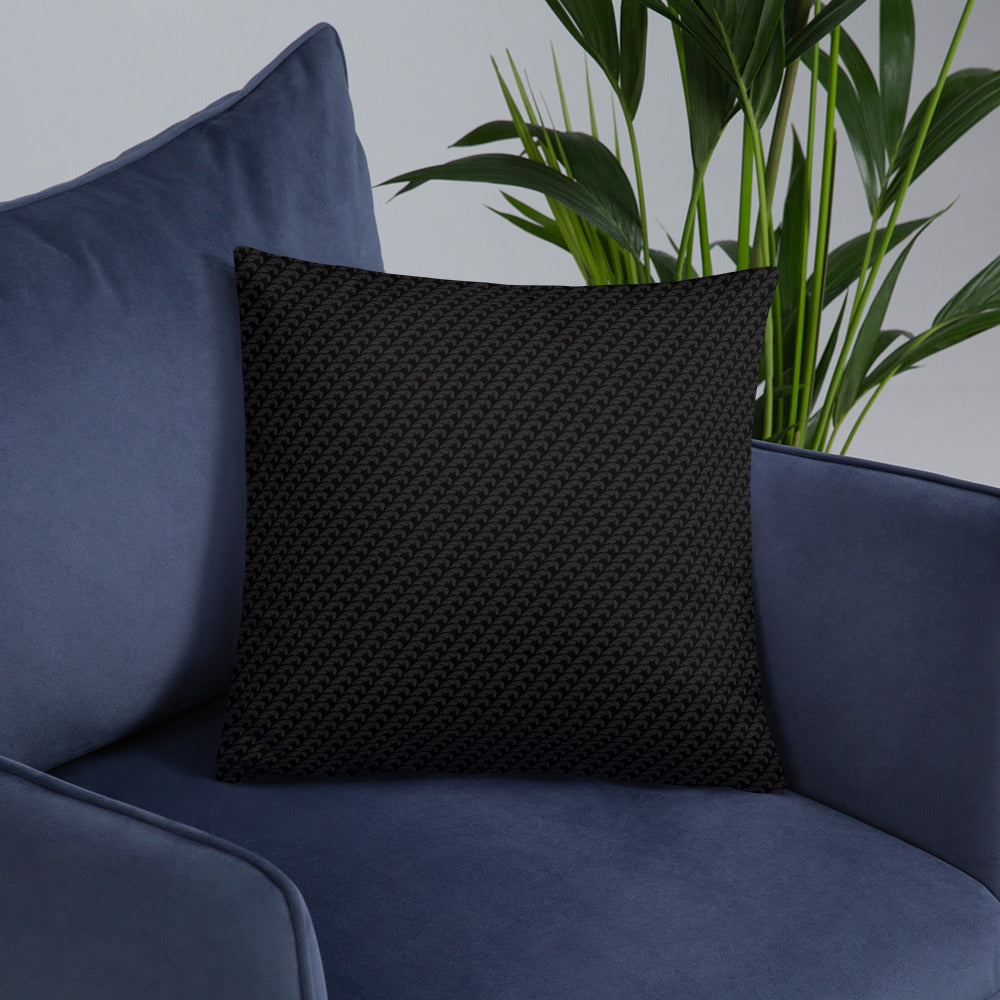 Beautiful Beloved Flourish (black/black) - Throw Pillow