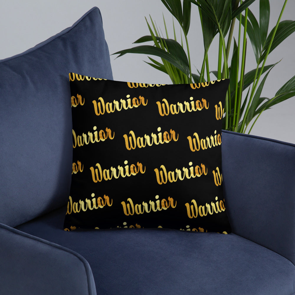 Gold and Bold Warrior - Throw Pillow