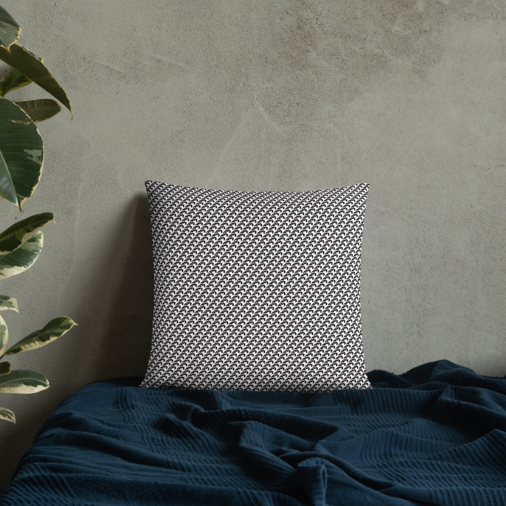 Beautiful Beloved Flourish (black/white) - Throw Pillow
