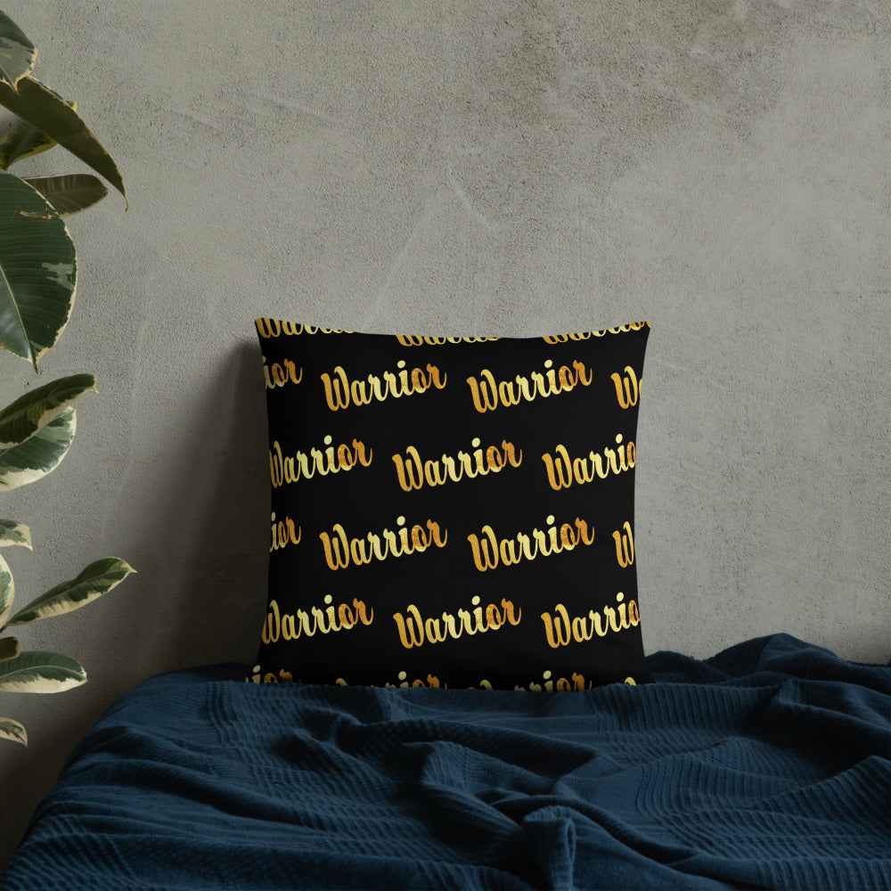 Gold and Bold Warrior - Throw Pillow