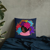 Beauty with Flowers - Throw  Pillow