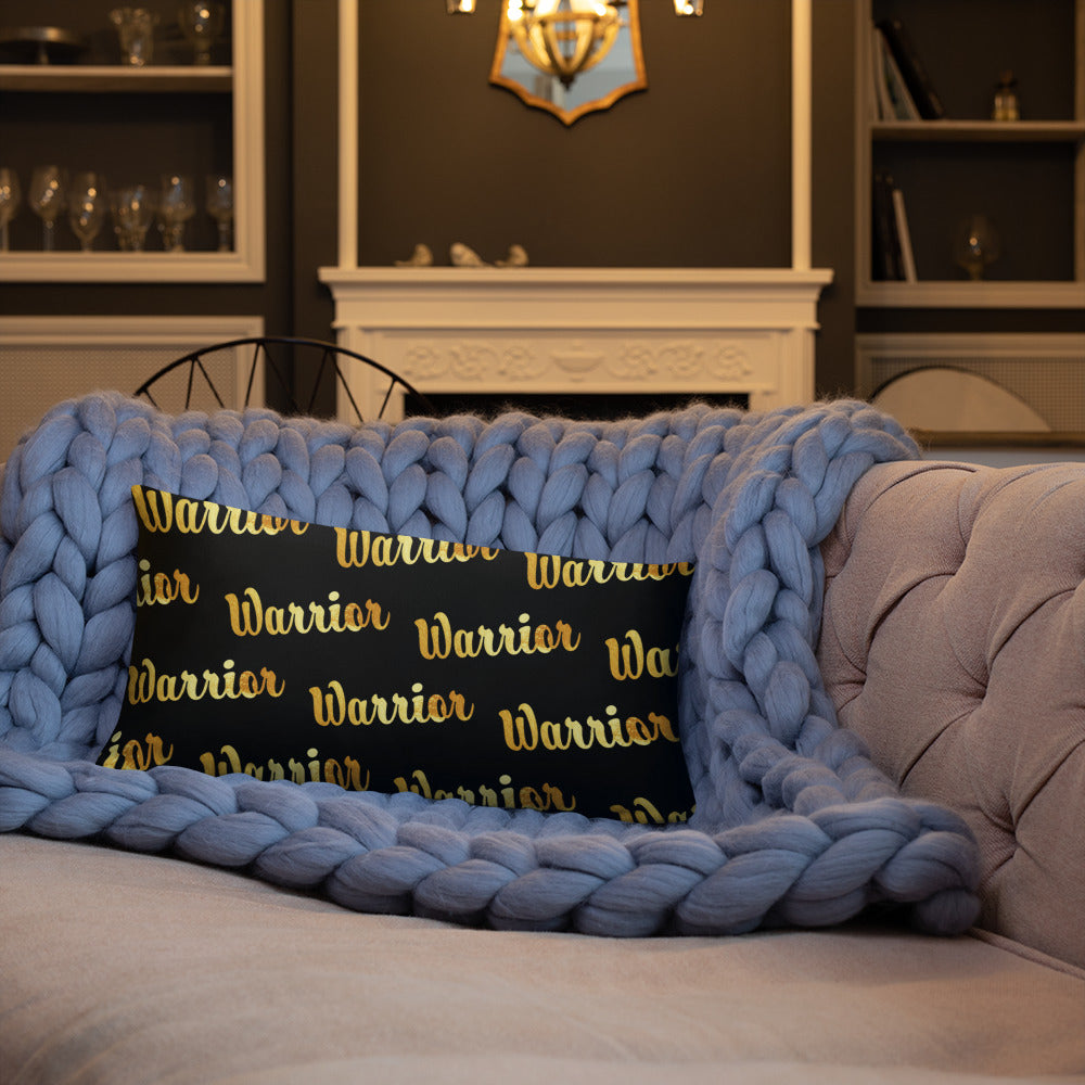 Gold and Bold Warrior - Throw Pillow