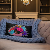 Beauty with Flowers - Throw Pillow