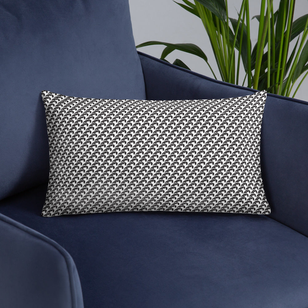 Beautiful Beloved Flourish (black/white) - Throw Pillow