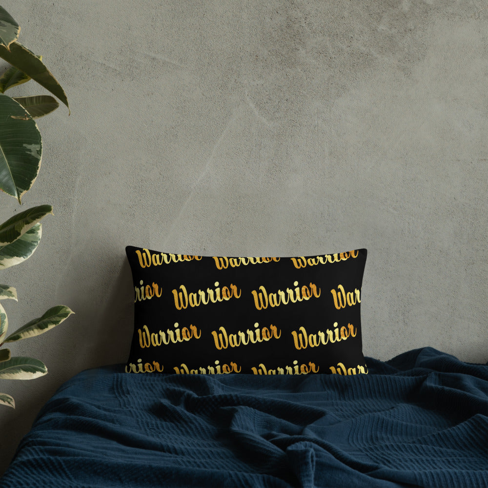 Gold and Bold Warrior - Throw Pillow