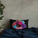 Beauty with Flowers - Throw Pillow
