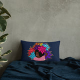 Beauty with Flowers - Throw  Pillow