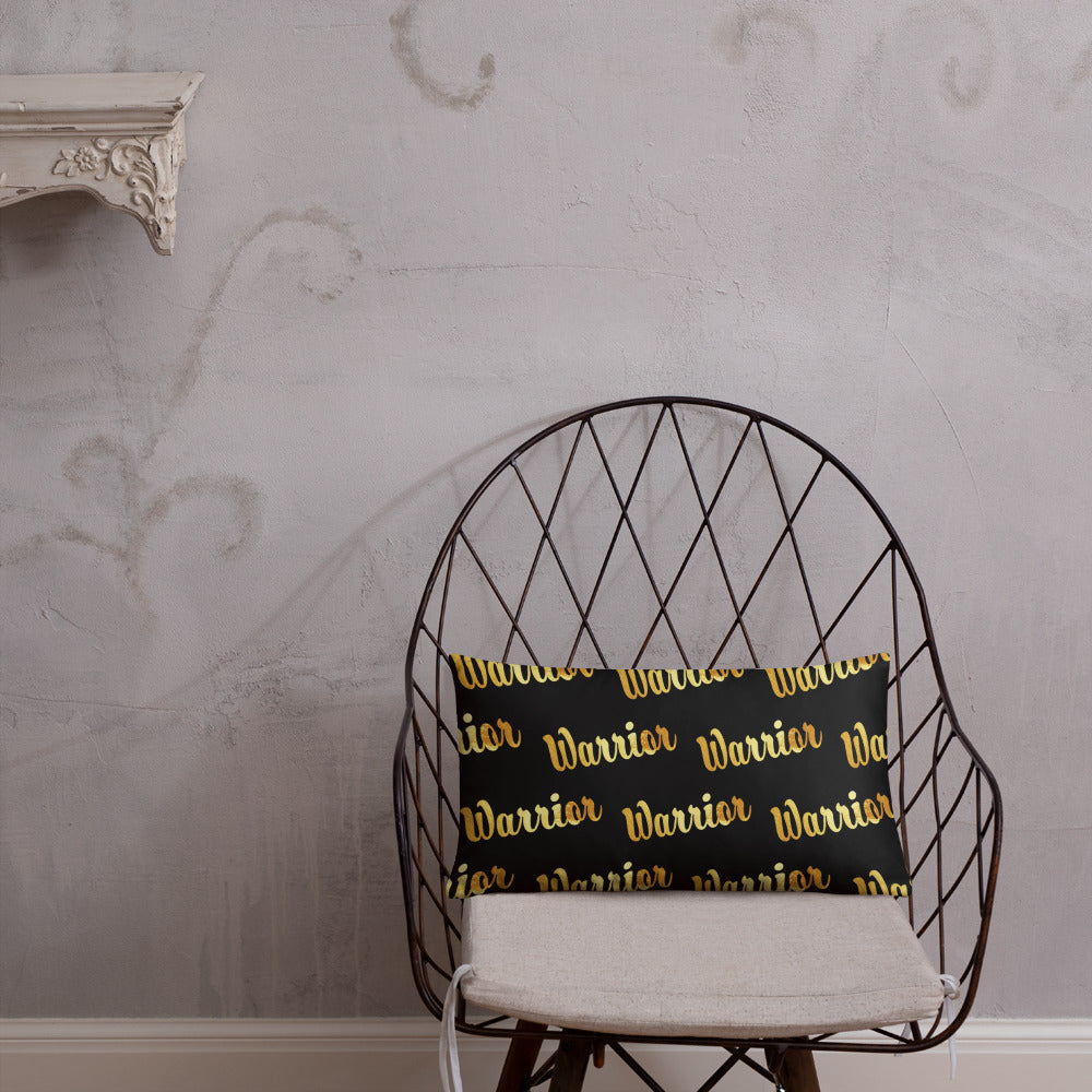 Gold and Bold Warrior - Throw Pillow