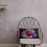 Beauty with Flowers - Throw Pillow