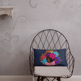 Beauty with Flowers - Throw  Pillow