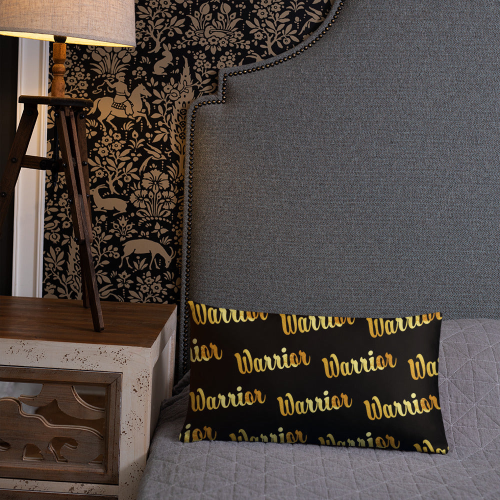 Gold and Bold Warrior - Throw Pillow
