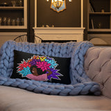 Beauty with Flowers - Throw Pillow