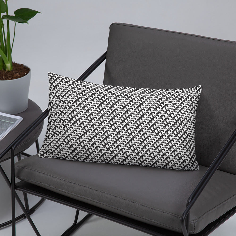 Beautiful Beloved Flourish (black/white) - Throw Pillow