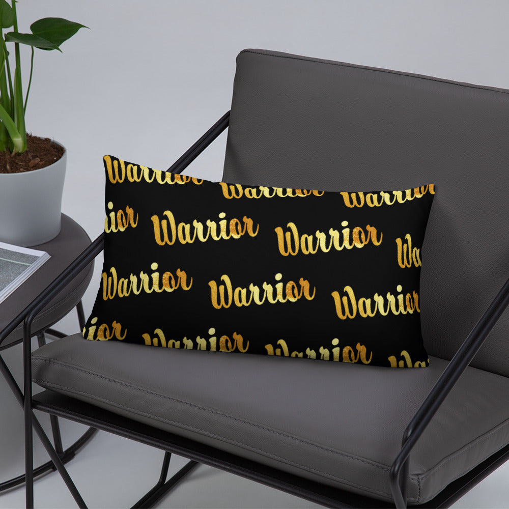 Gold and Bold Warrior - Throw Pillow