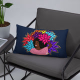 Beauty with Flowers - Throw  Pillow