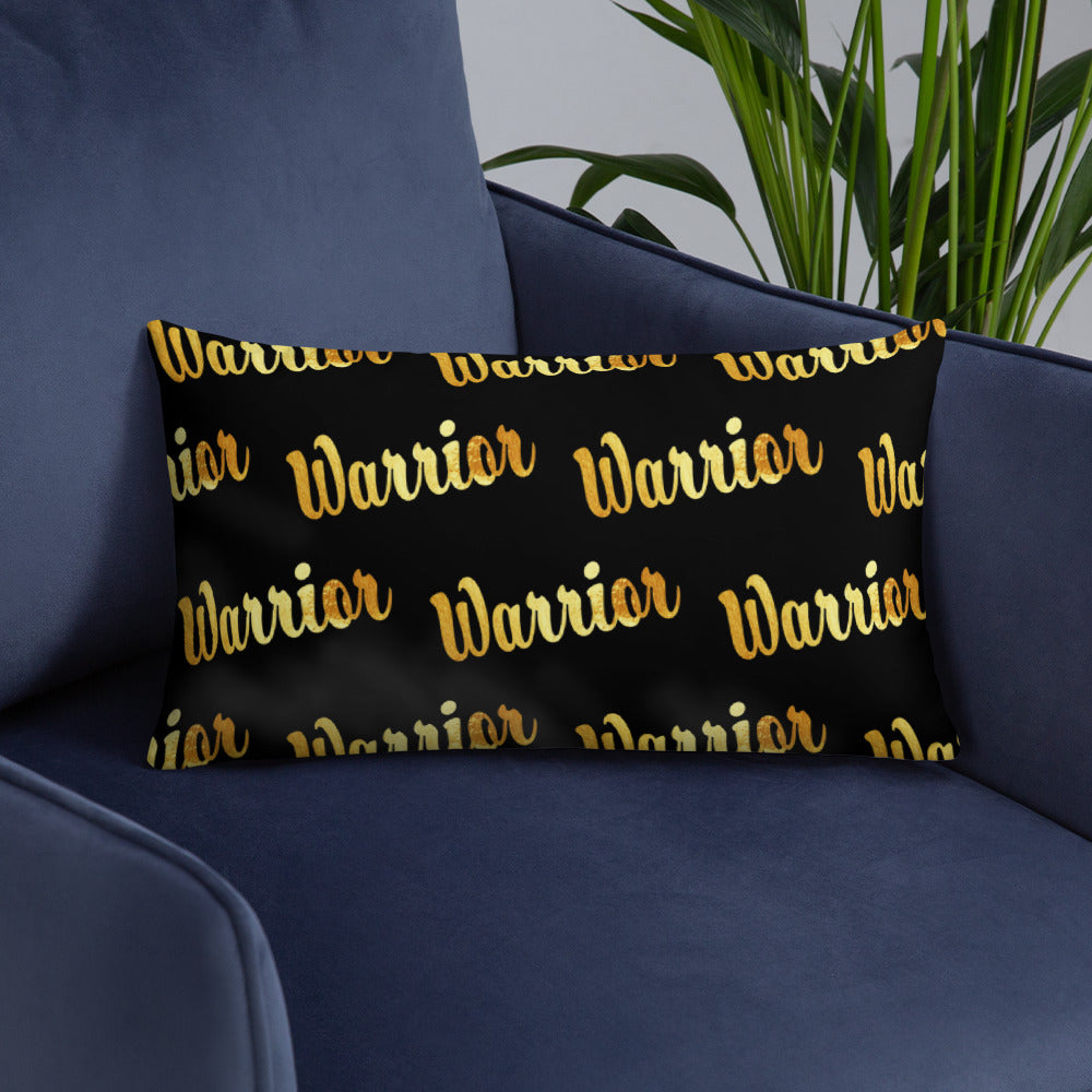 Gold and Bold Warrior - Throw Pillow