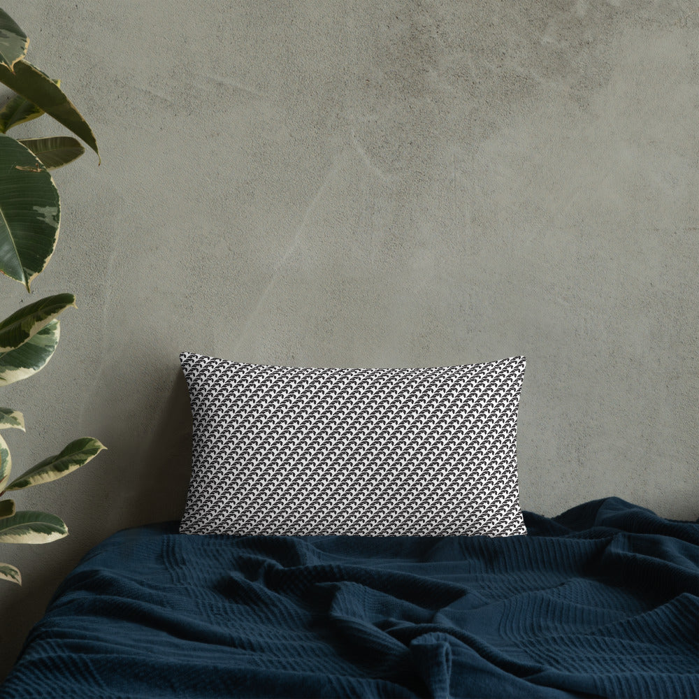 Beautiful Beloved Flourish (black/white) - Throw Pillow