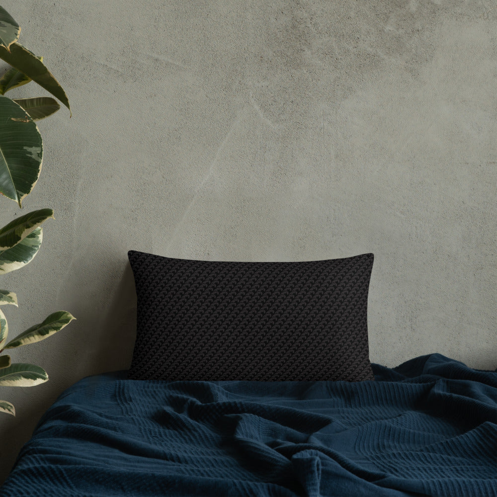 Beautiful Beloved Flourish (black/black) - Throw Pillow