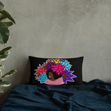Beauty with Flowers - Throw Pillow