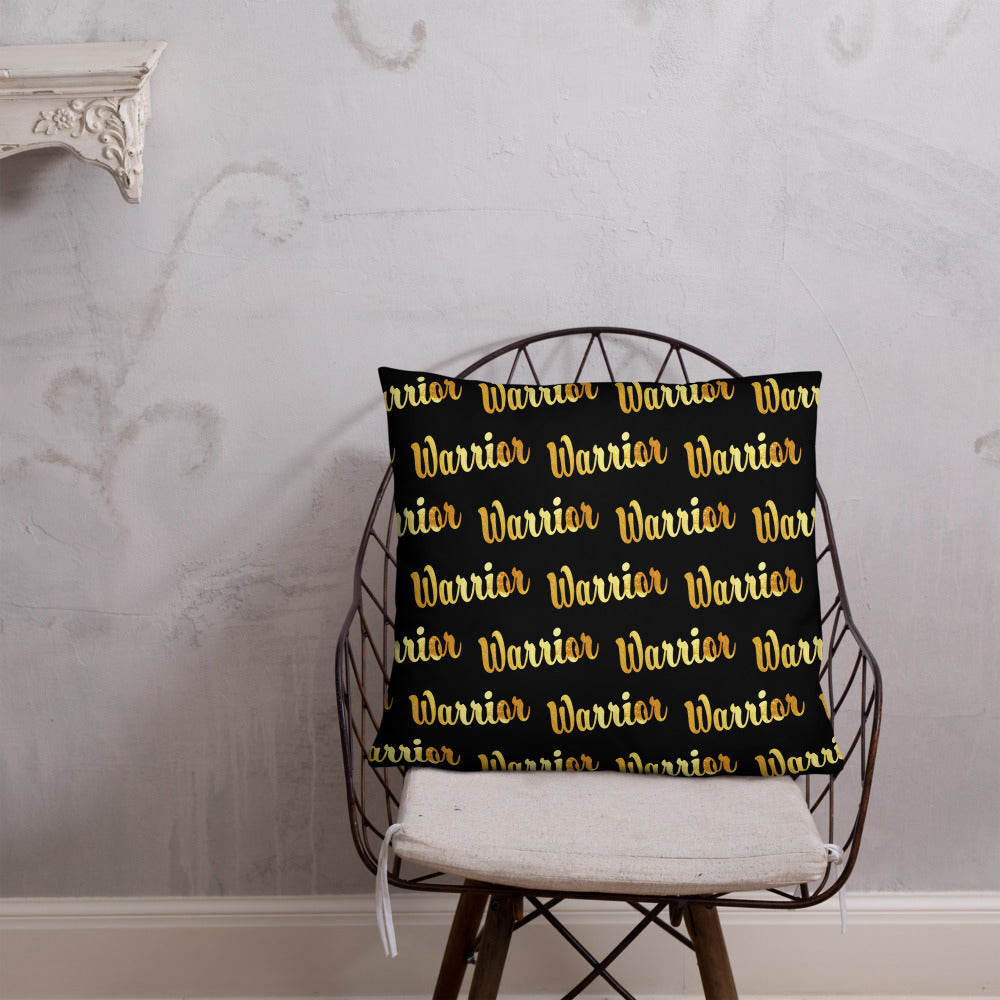 Gold and Bold Warrior - Throw Pillow