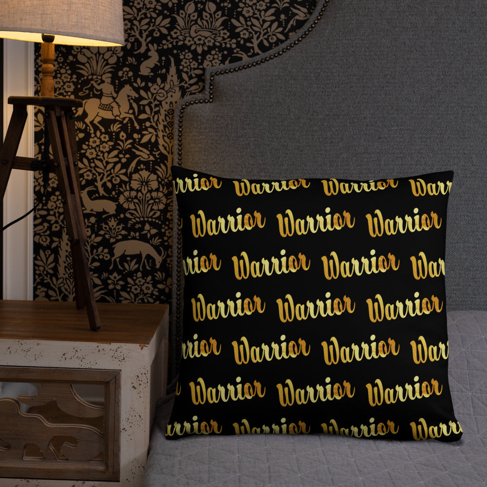 Gold and Bold Warrior - Throw Pillow