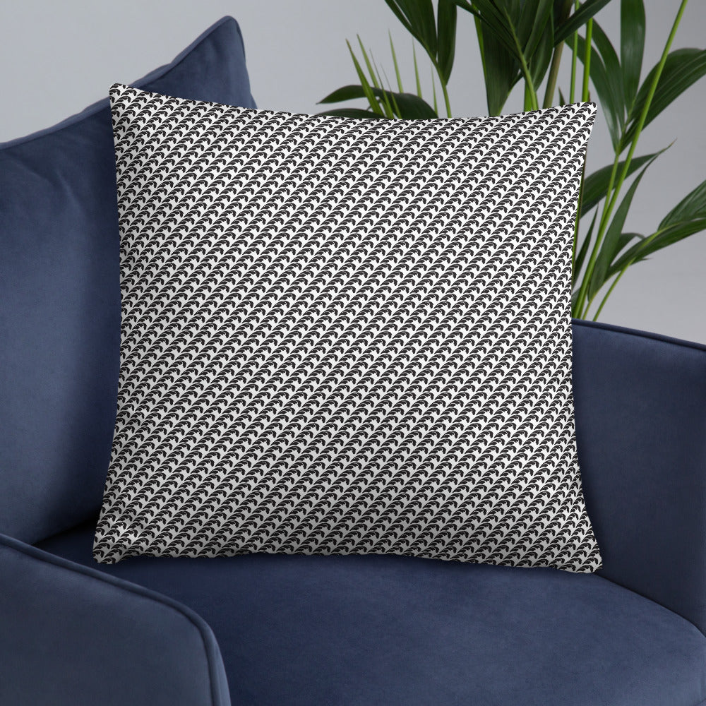 Beautiful Beloved Flourish (black/white) - Throw Pillow
