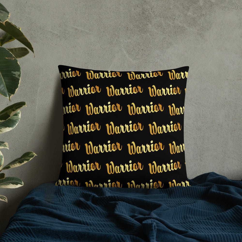 Gold and Bold Warrior - Throw Pillow