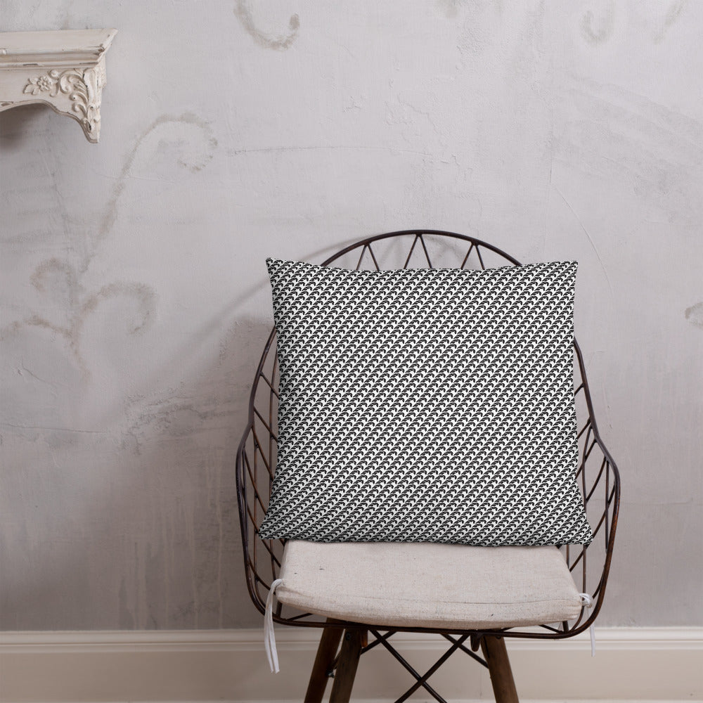 Beautiful Beloved Flourish (black/white) - Throw Pillow