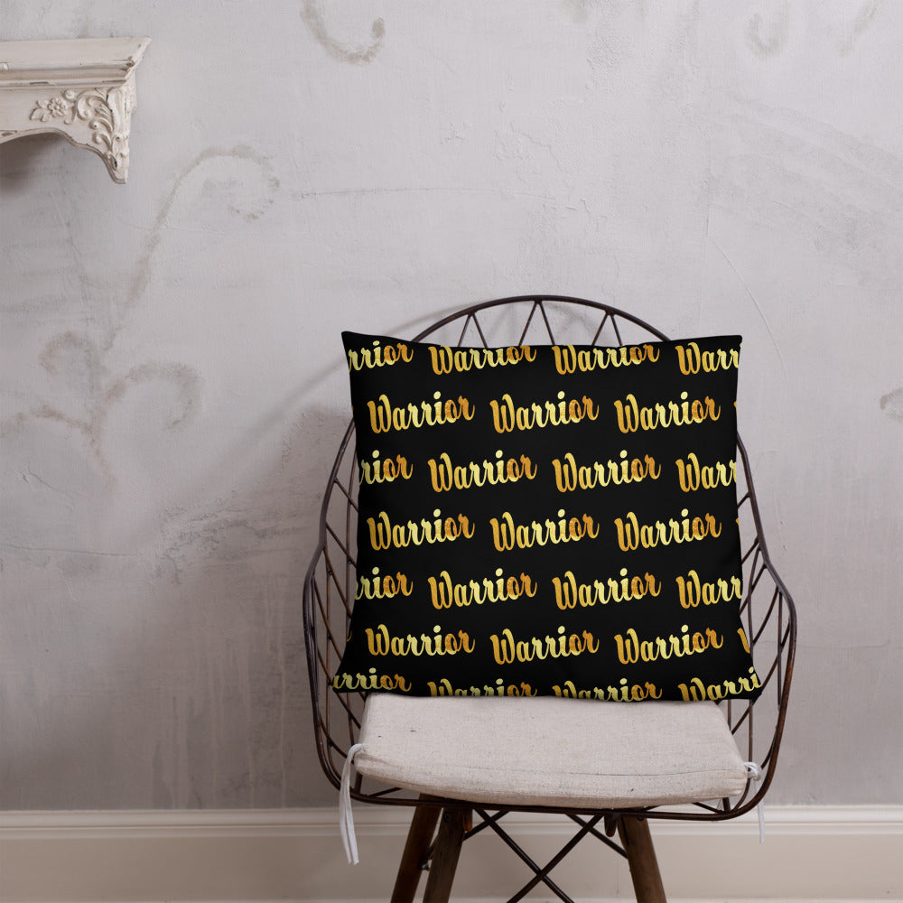 Gold and Bold Warrior - Throw Pillow