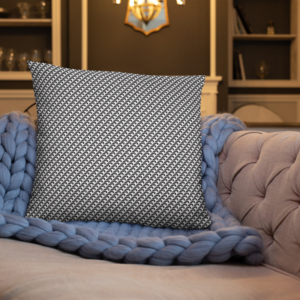Beautiful Beloved Flourish (black/white) - Throw Pillow