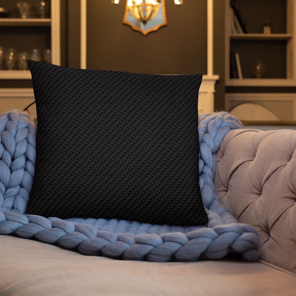 Beautiful Beloved Flourish (black/black) - Throw Pillow