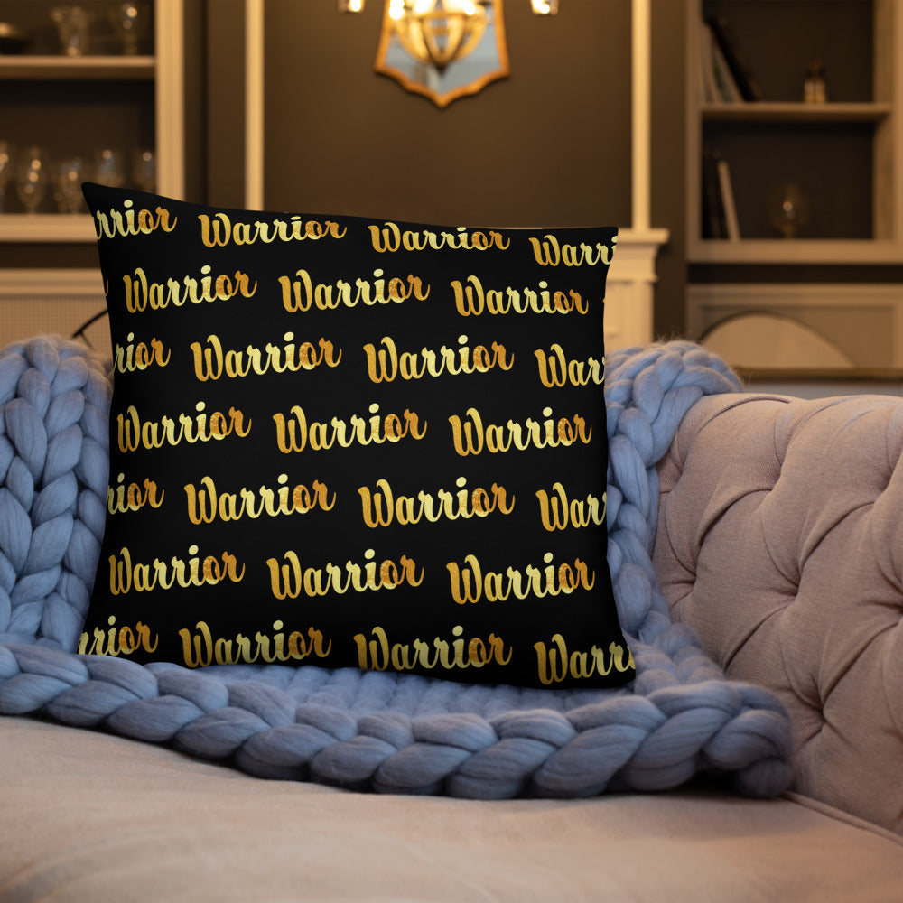 Gold and Bold Warrior - Throw Pillow