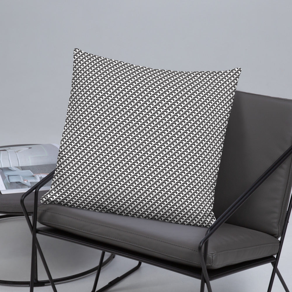 Beautiful Beloved Flourish (black/white) - Throw Pillow