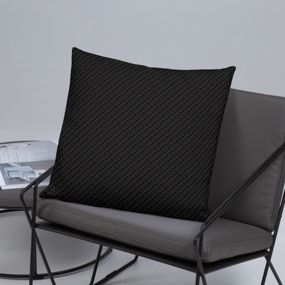 Beautiful Beloved Flourish (black/black) - Throw Pillow