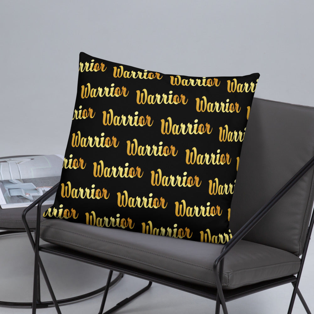 Gold and Bold Warrior - Throw Pillow