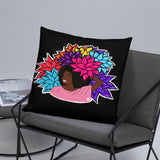 Beauty with Flowers - Throw Pillow