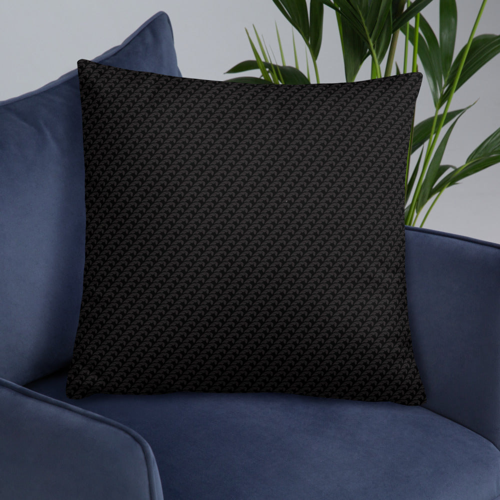 Beautiful Beloved Flourish (black/black) - Throw Pillow