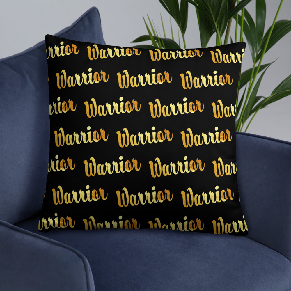 Gold and Bold Warrior - Throw Pillow