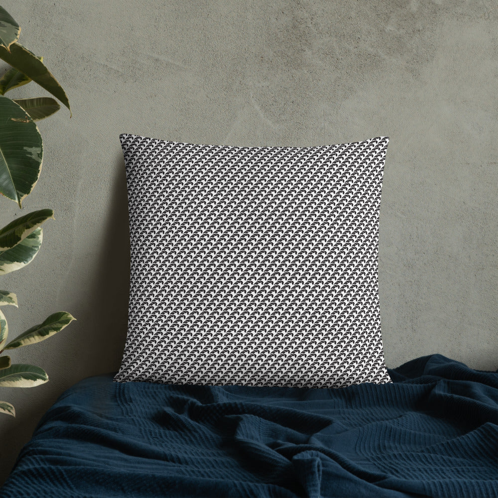 Beautiful Beloved Flourish (black/white) - Throw Pillow