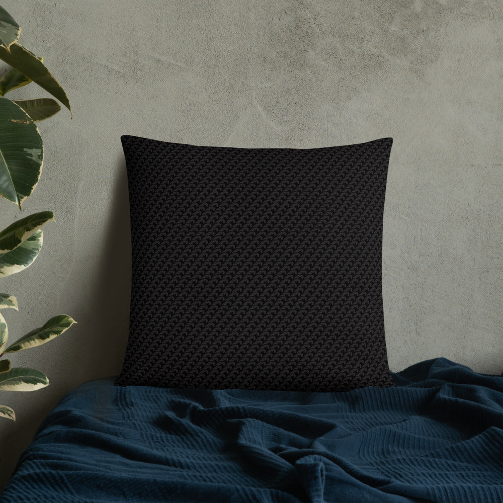 Beautiful Beloved Flourish (black/black) - Throw Pillow