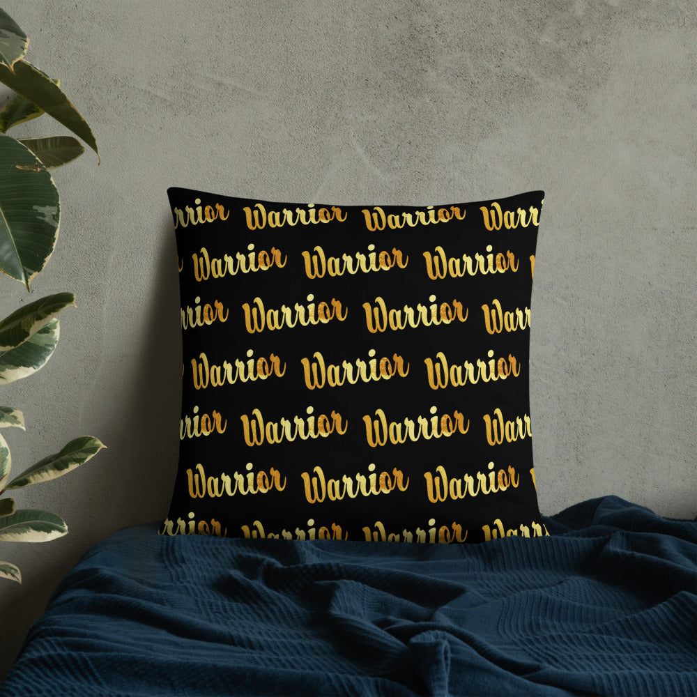 Gold and Bold Warrior - Throw Pillow