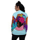 Beauty with Flowers - Unisex Bomber Jacket